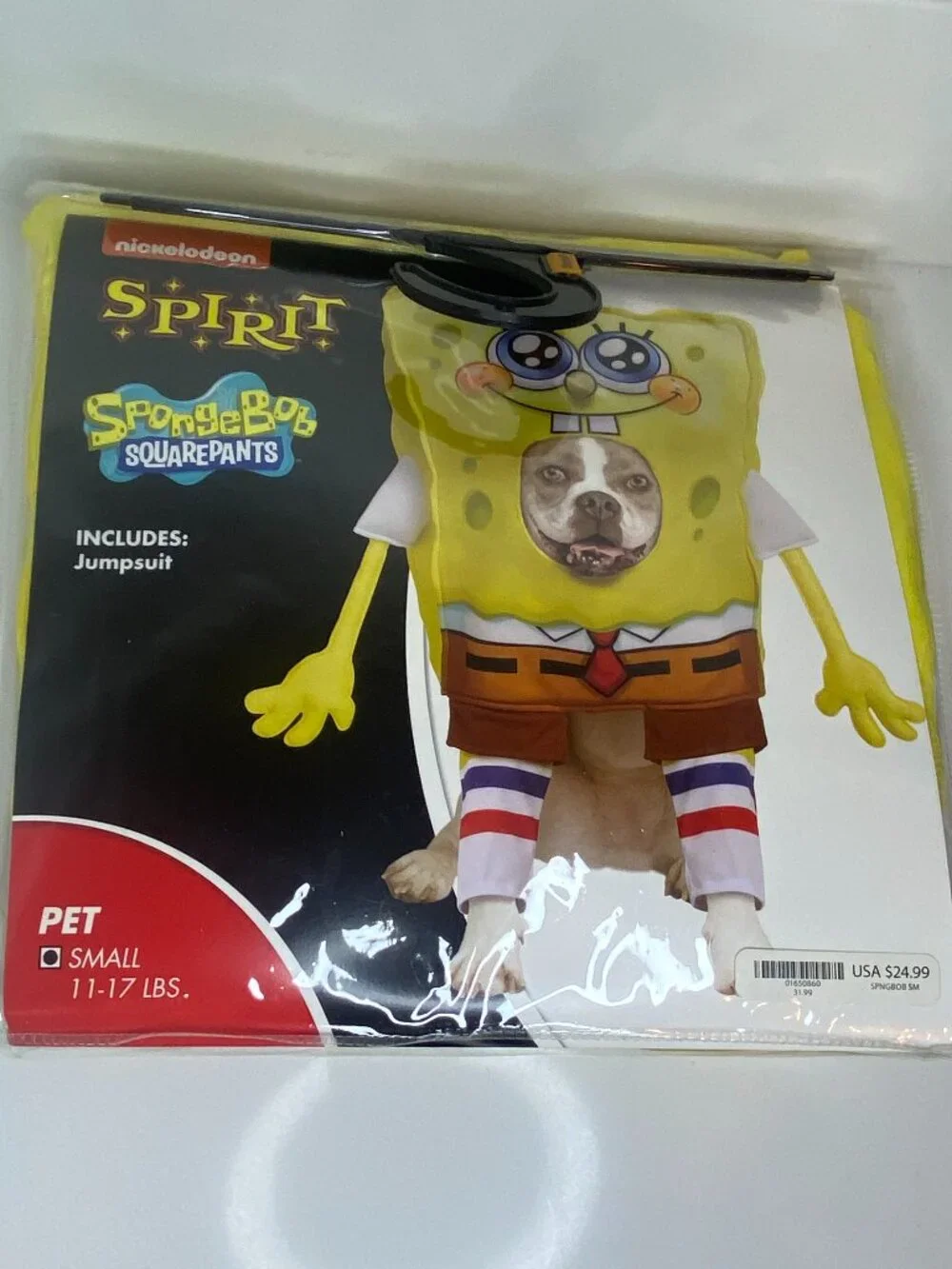 Spirit SpongeBob SquarePants Dog Costume Small 11–17 lb Nickelodeon